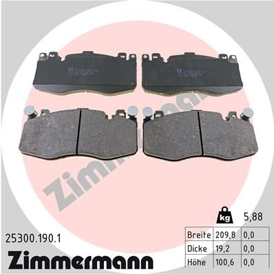 Juego de pastillas de freno ZIMMERMANN 25300.190.1