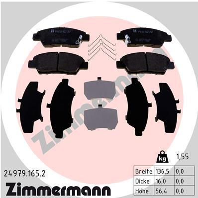 Juego de pastillas de freno ZIMMERMANN 24979.165.2