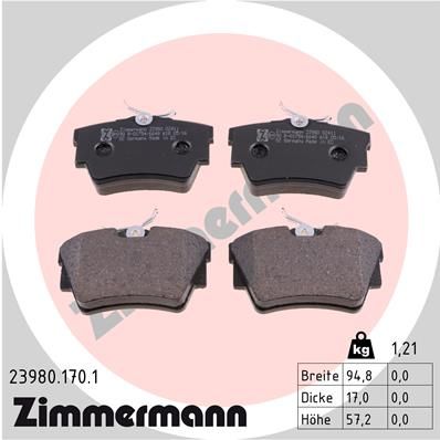Juego de pastillas de freno ZIMMERMANN 23980.170.1