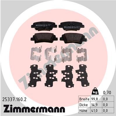 Juego de pastillas de freno ZIMMERMANN 25337.160.2