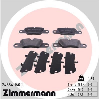 Juego de pastillas de freno ZIMMERMANN 24554.160.1