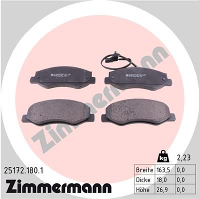 Juego de pastillas de freno ZIMMERMANN 25172.180.1