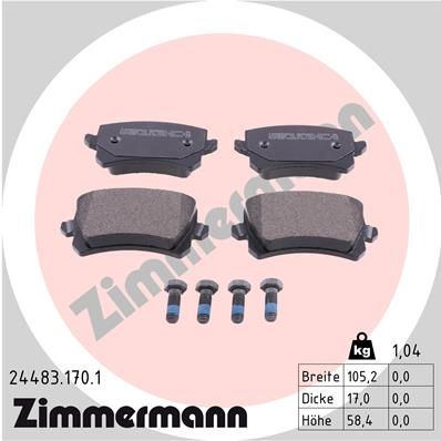 Juego de pastillas de freno ZIMMERMANN 24483.970.1