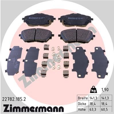 Juego de pastillas de freno ZIMMERMANN 22782.185.2