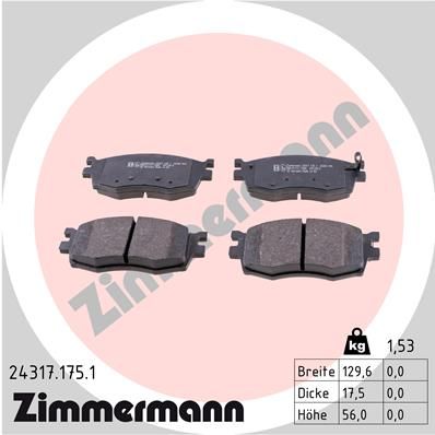 Juego de pastillas de freno ZIMMERMANN 24317.175.1
