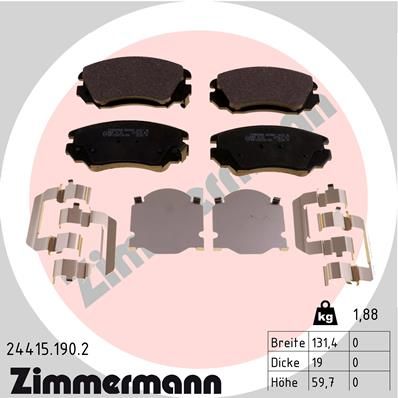 Juego de pastillas de freno ZIMMERMANN 24415.190.2