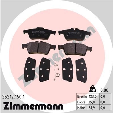 Juego de pastillas de freno ZIMMERMANN 25212.160.1