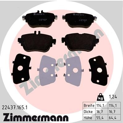 Juego de pastillas de freno ZIMMERMANN 22437.165.1
