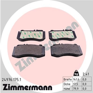 Juego de pastillas de freno ZIMMERMANN 24976.175.1