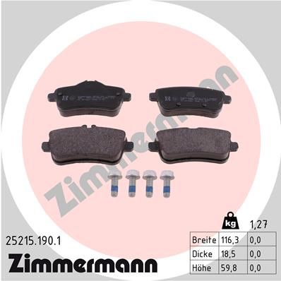 Juego de pastillas de freno ZIMMERMANN 25215.190.1