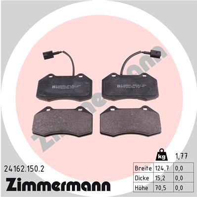Juego de pastillas de freno ZIMMERMANN 24162.150.2