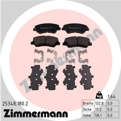 Juego de pastillas de freno ZIMMERMANN 25348.180.2