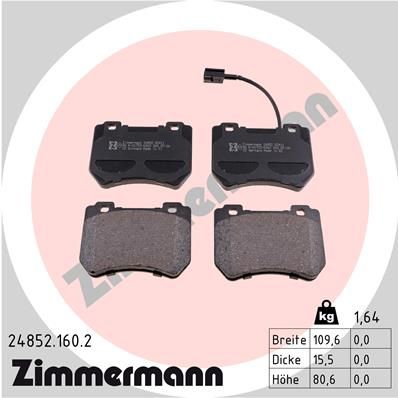 Juego de pastillas de freno ZIMMERMANN 24852.160.2