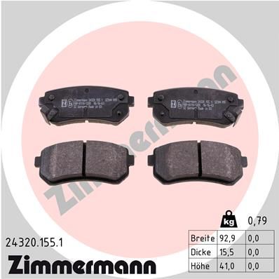 Juego de pastillas de freno ZIMMERMANN 24320.155.2