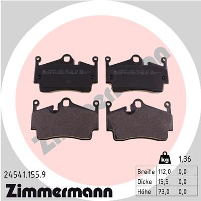 Juego de pastillas de freno ZIMMERMANN 24541.155.9