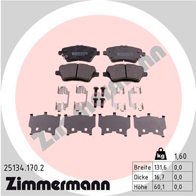 Juego de pastillas de freno ZIMMERMANN 25134.170.2