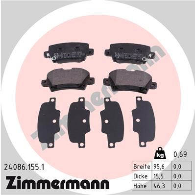 Juego de pastillas de freno ZIMMERMANN 24086.155.1