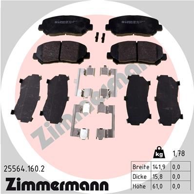 Juego de pastillas de freno ZIMMERMANN 25564.160.2