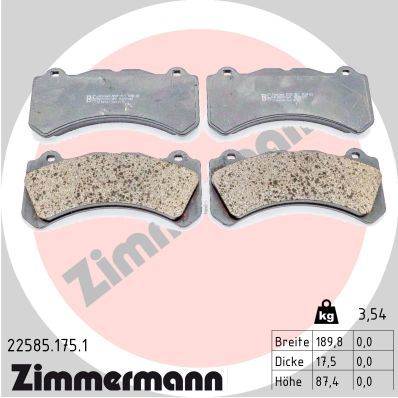 Juego de pastillas de freno ZIMMERMANN 22585.175.1