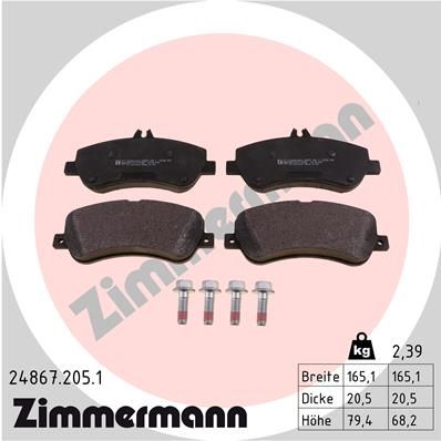 Juego de pastillas de freno ZIMMERMANN 24867.905.1