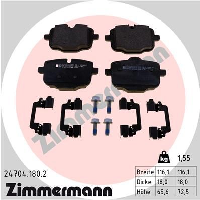 Juego de pastillas de freno ZIMMERMANN 24704.180.2