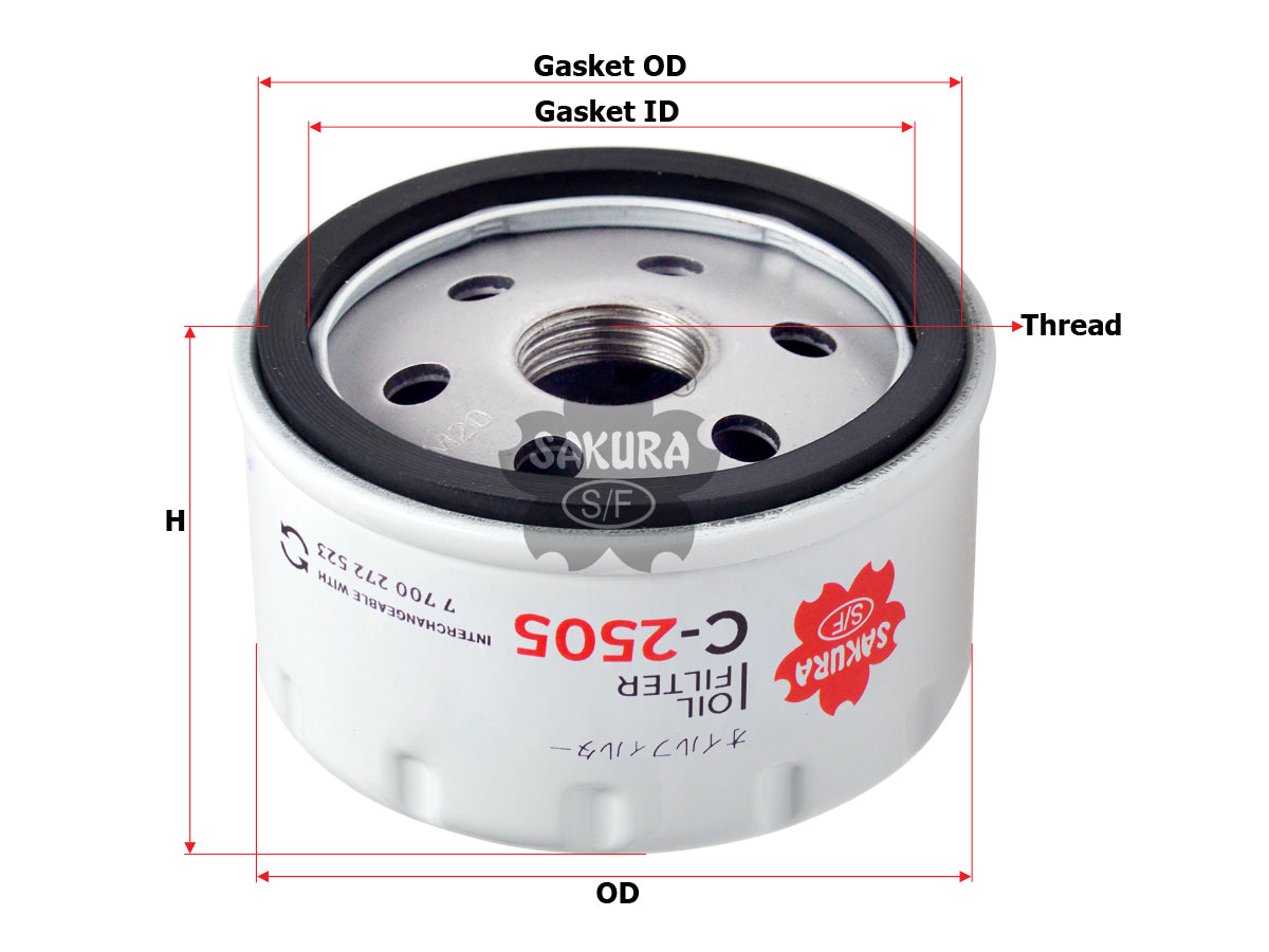 Filtro de aceite SAKURA Automotive C-2505