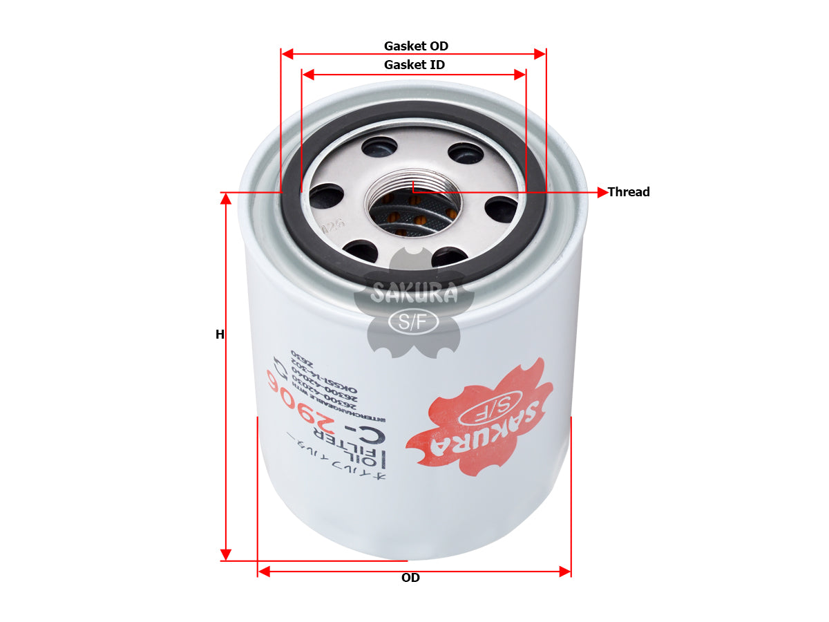 Filtro de aceite SAKURA Automotive C-2906