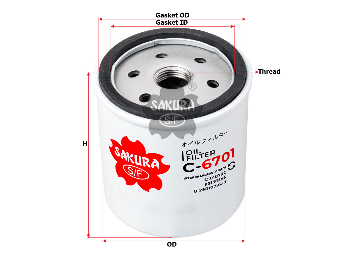 Filtro de aceite SAKURA Automotive C-6701