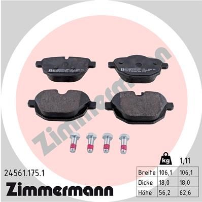 Juego de pastillas de freno ZIMMERMANN 24561.175.1
