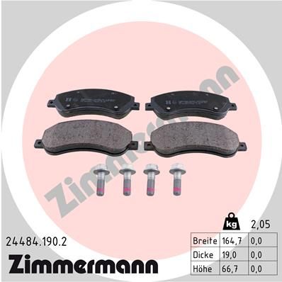 Juego de pastillas de freno ZIMMERMANN 24484.190.2