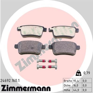 Juego de pastillas de freno ZIMMERMANN 24692.160.1
