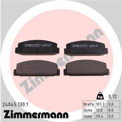 Juego de pastillas de freno ZIMMERMANN 24045.130.1