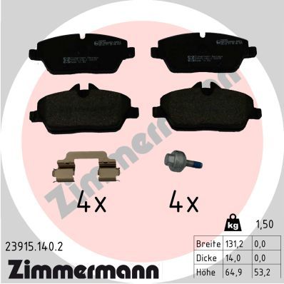Juego de pastillas de freno ZIMMERMANN 23915.140.2