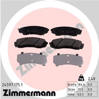 Juego de pastillas de freno ZIMMERMANN 24597.175.1