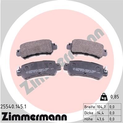 Juego de pastillas de freno ZIMMERMANN 25540.145.1