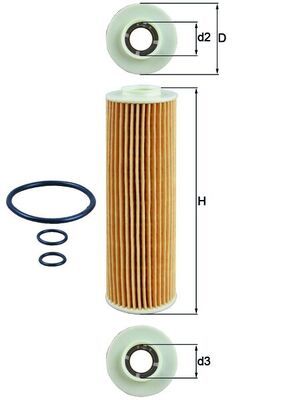 Filtro de aceite MAHLE OX 183/5D
