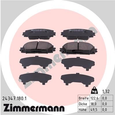 Juego de pastillas de freno ZIMMERMANN 24347.180.1