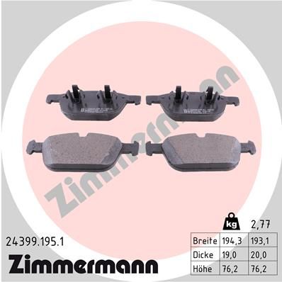 Juego de pastillas de freno ZIMMERMANN 24399.195.1