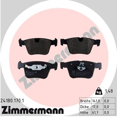 Juego de pastillas de freno ZIMMERMANN 24180.170.1