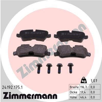 Juego de pastillas de freno ZIMMERMANN 24192.975.1