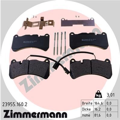 Juego de pastillas de freno ZIMMERMANN 23955.160.2