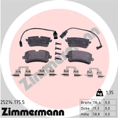 Juego de pastillas de freno ZIMMERMANN 25214.175.5