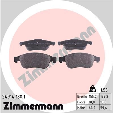 Juego de pastillas de freno ZIMMERMANN 24914.980.1