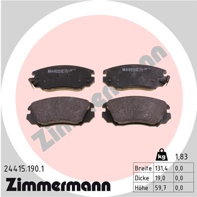 Juego de pastillas de freno ZIMMERMANN 24415.190.1