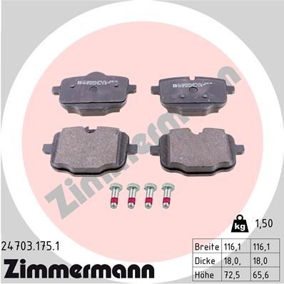 Juego de pastillas de freno ZIMMERMANN 24703.175.1