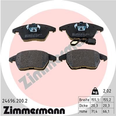 Juego de pastillas de freno ZIMMERMANN 24696.200.2