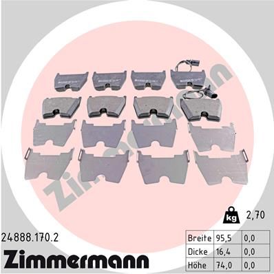 Juego de pastillas de freno ZIMMERMANN 24888.170.2
