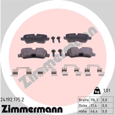 Juego de pastillas de freno ZIMMERMANN 24192.175.2