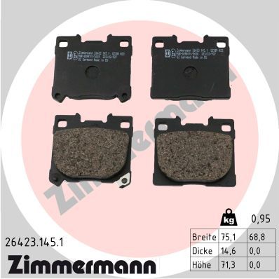 Juego de pastillas de freno ZIMMERMANN 26423.145.1
