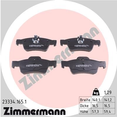 Juego de pastillas de freno ZIMMERMANN 23334.965.1